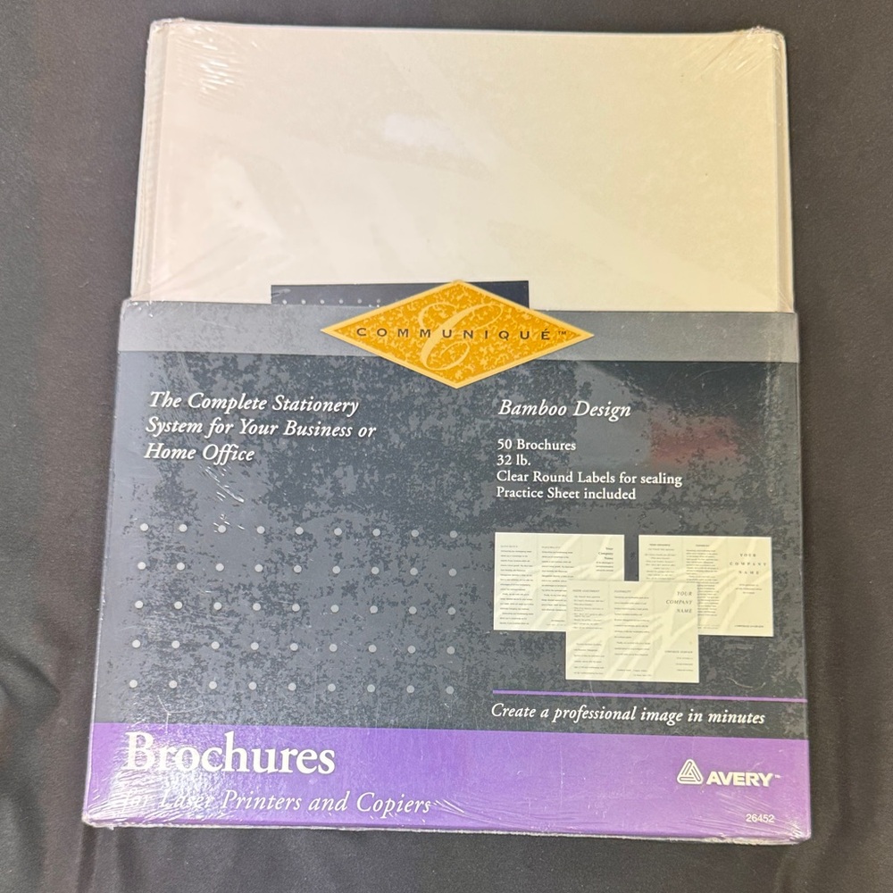 Vintage Avery Bamboo Design Brochures new